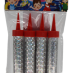 3IF12 - Vela De Aniversário Prata  40 Seg. (Unid 4)