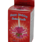 4VAM2 - Vela Flor De Aniversário C/Musica - Rosa